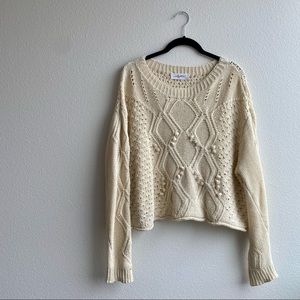 CJLA  “Sienna” Sweater, Natural - Carly Jean Los Angeles.